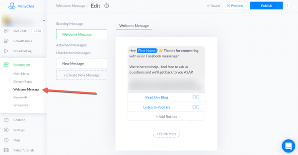 create-your-welcome-message