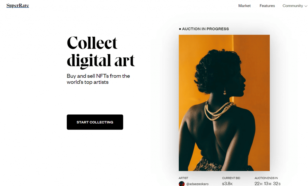 NFT marketplace photography